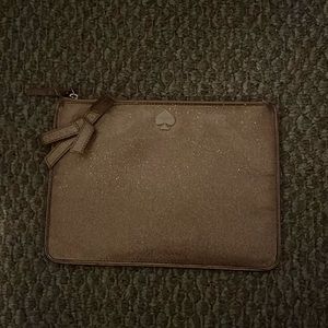 Kate Spade Rose Gold Glitter Large Pouch
